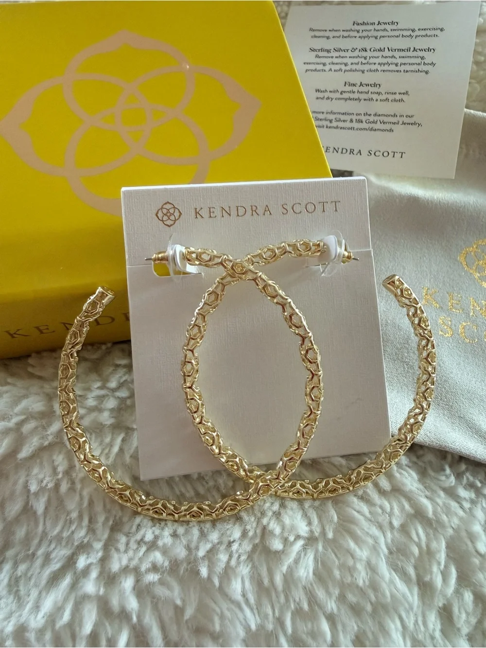 Kendra Scott Gold Maggie 2.5 Hoop Earrings